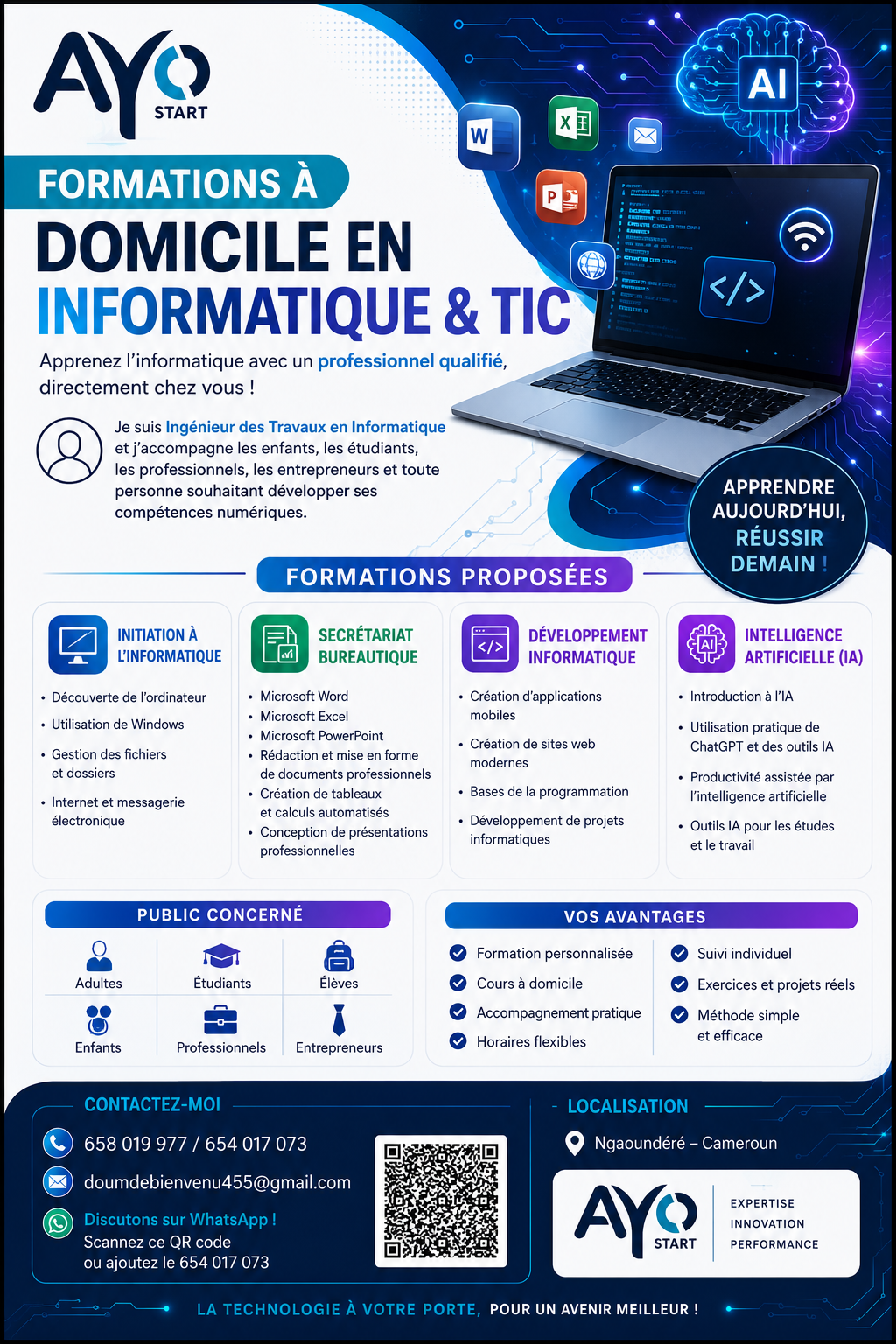 Formation en secrétariat bureautique à domicile